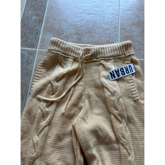 Urban  Out From  Under warm Cable Knit Joggers Yellow Women Size S‎ P - Picture 4 of 8